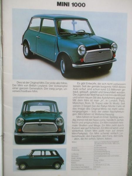 Austin Morris MG Tiumph Rover Jaguar Autohaus Theo Decker Katalog