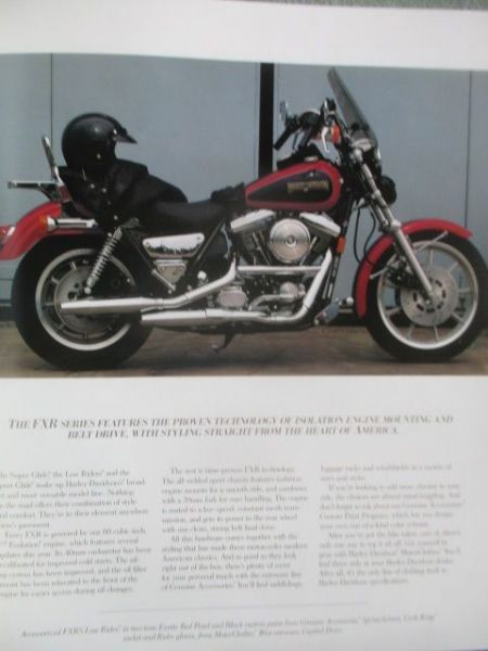 Harley-Davidson Motorcycles 1992 USA Broschüre