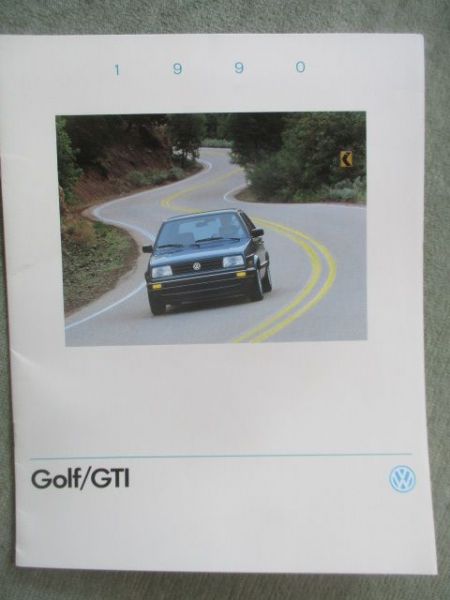 VW Golf +GTI Typ19E USA Brochure 1990