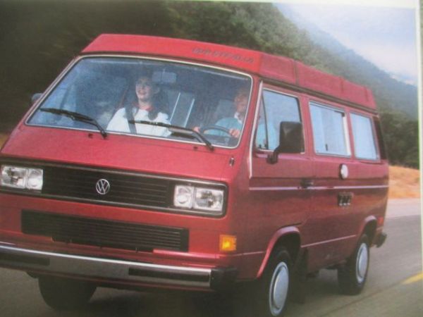 VW Vanagon GL +Syncro T3 +Camper +Syncro +GL1987 USA Broschüre