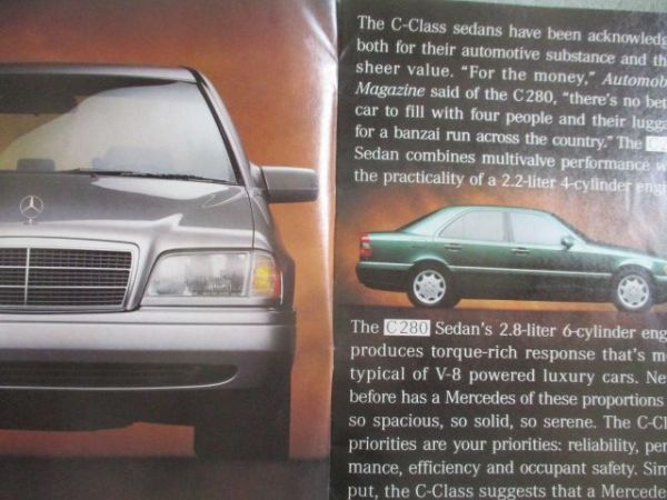 Mercedes Benz C-Class W202 1995 USA Brochure