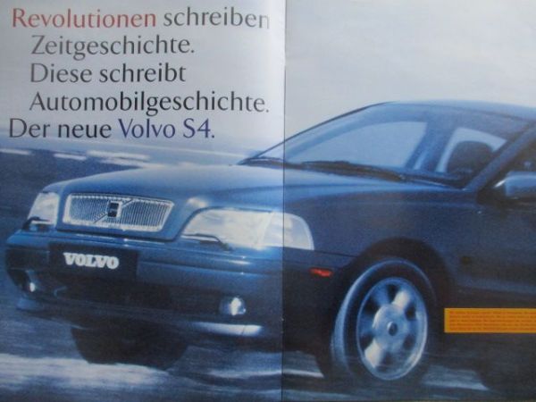 Volvo S4 (Typ V) 1.8l 2.0l A3 Format Katalog Vorstellung