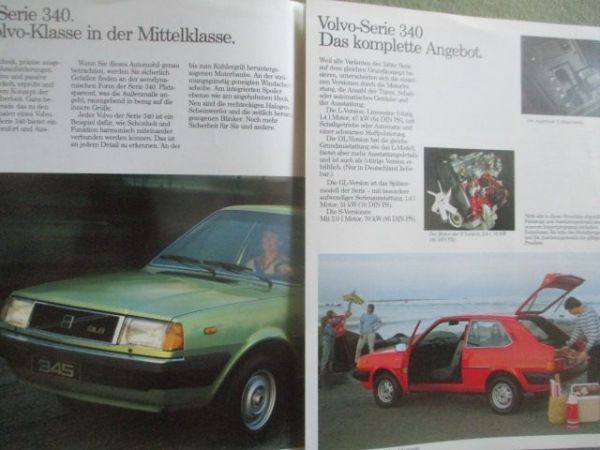 Volvo 343 L/DL 343/R GLS DLS/GLS 345 DL Prospekt 1982