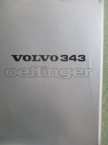 Volvo 343 Oettinger Prospekt 1979