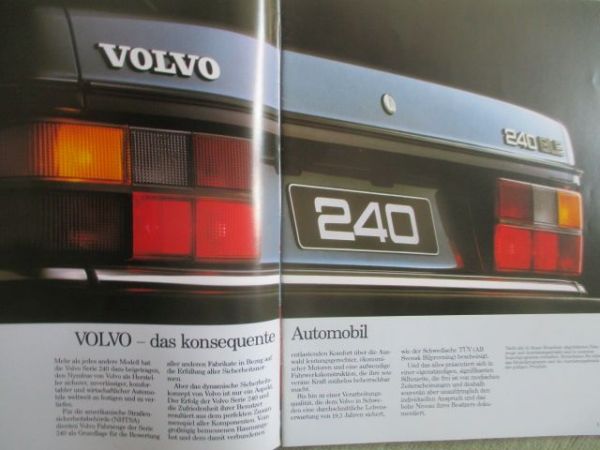 Volvo 240GL Limousine +Kombi Turbo Diesel GLE Katalog 1983
