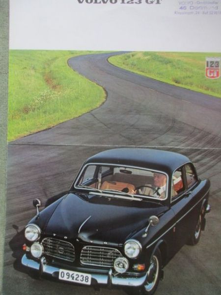 Volvo 123 GT GT Amazon Englischer Katalog August 1966