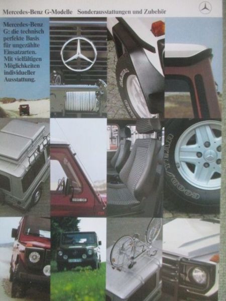 Mercedes Benz G-Modelle Sonderausstattungen und Zubehör März 1983