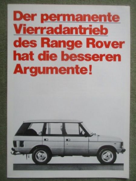 Range Rover der permanente Vierradantrieb Prospekt