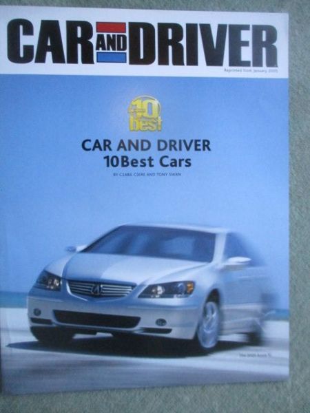 Car and Driver January 2005 Accura R
