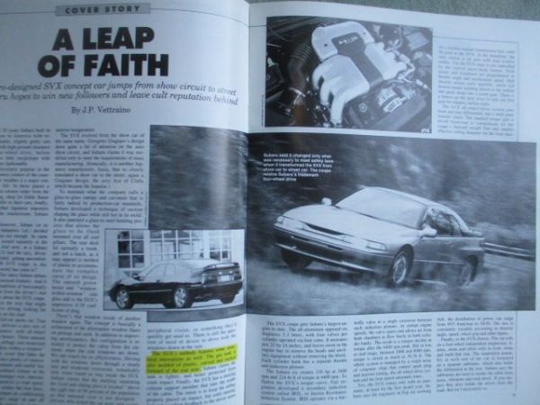 Subaru SVX Sonderdruck USA Englisch