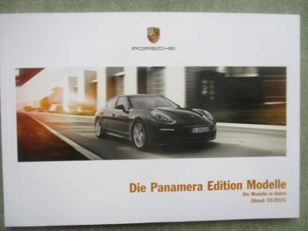 Porsche Panamera Edition (970) Preislise März 2015