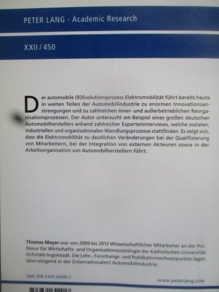 PL Academic Research Thomas Meyer Elektromobilität: Soziologische Perspektiven einer automobilen (R) Evolution