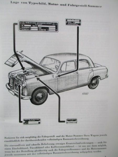 Mercedes Benz Typ 190b W121 Betriebsanleitung 1971