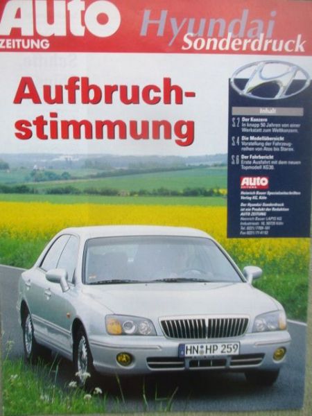 Auto Zeitung Hyundai Sonderdruck Aufbruchstimmung