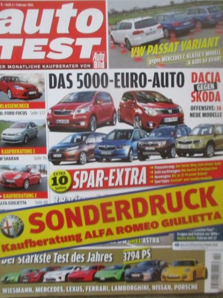 auto test 2/2011 Alfa Romeo Giulietta Kaufberatung Sonderdruck