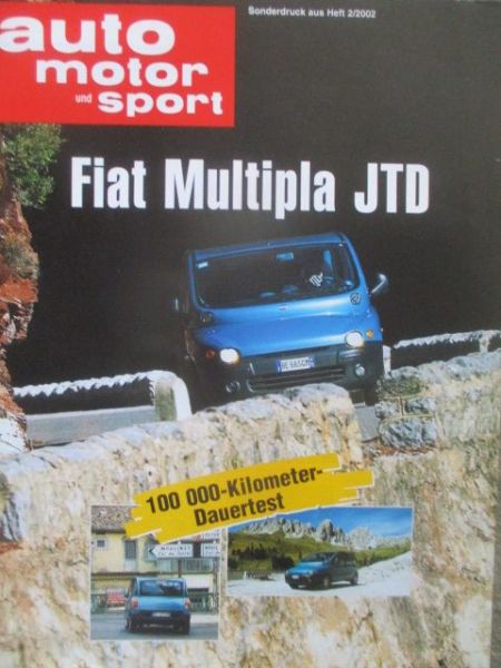 auto motor & sport 2/2002 Fiat Multipla JTD Dauertest