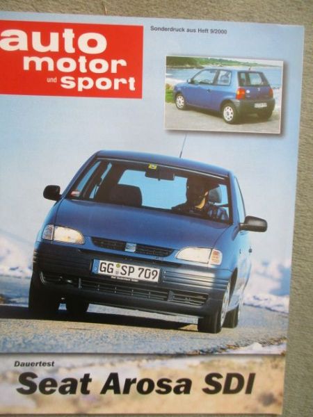 auto motor & sport 9/2000 Seat Arosa SDI im Dauertest
