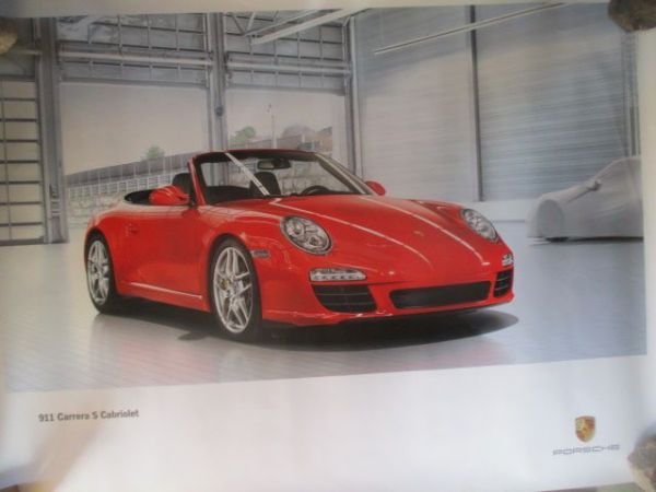 Porsche 911 Carrera S Cabrio (997) Großformat Poster ca.76x100cm
