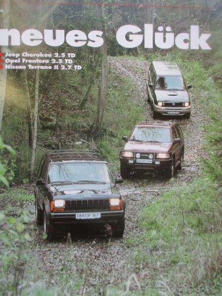 4 Wheel Fun 1/1997 Vergleichstest Jeep Cherokee 2.5TD vs. Opel Frontera 2.5TD