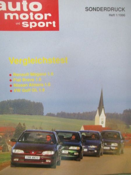 auto motor & sport 1/1996 Vergleichstest Renault Mégane 1.6