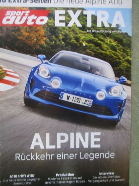 sport auto extra Alpine Rückkehr einer Legende A110 trifft A110