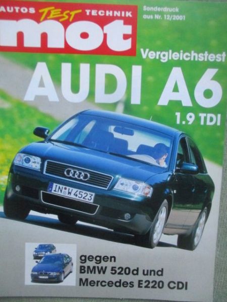 mot 12/2001 Vergleichstest Audi A6 1.9TDi