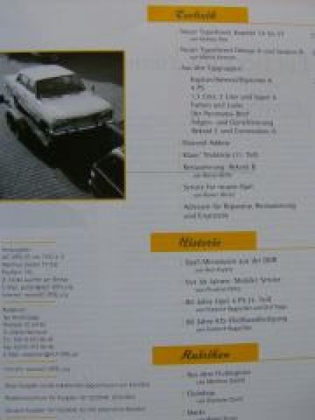 Opel Der Zuverlässige Magazin 166, Rekord B, Dilomat A