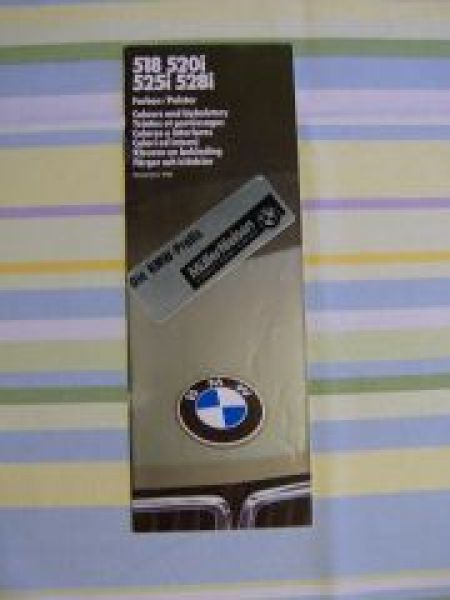 BMW Farben/Polster 518 520i 525i 528i 1983 E28