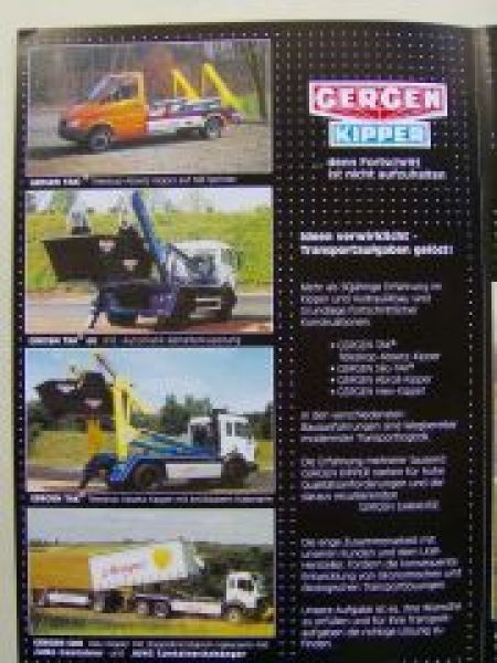 Mercedes Benz Fahrgestellen Gergen Kipper Prospekt NEU
