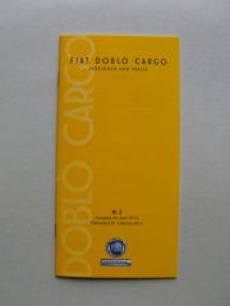 Fiat Doblò Cargo Prospekt März 2010 NEU