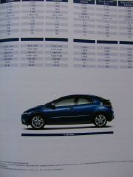 Honda Civic +Type S Prospekt März 2009 NEU