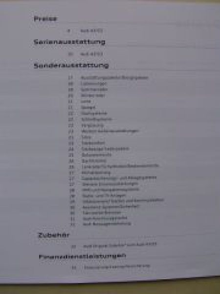 Audi A3 +Sportback Prospekt April 2010 +Preisliste NEU