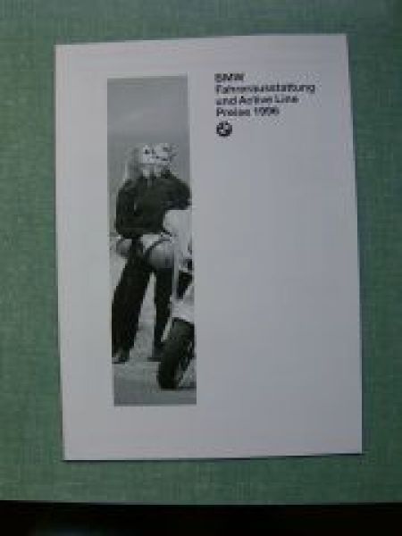 BMW Motorrad Fahrerausstattung &Active Line Preisliste 1996
