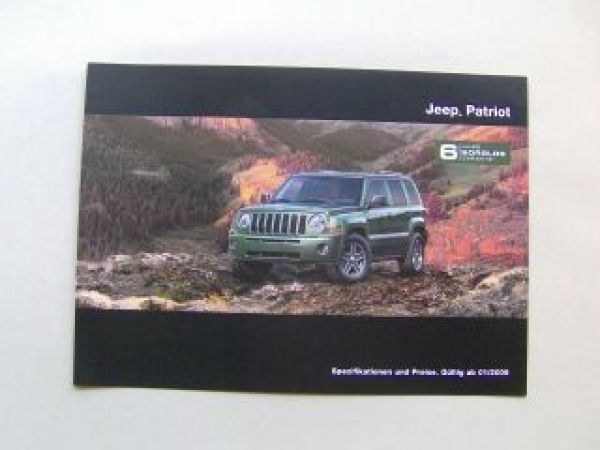 Jeep Patriot Preisliste Januar 2009 NEU