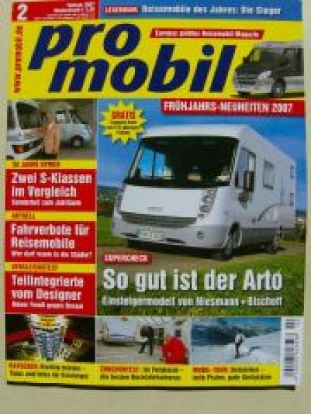 pro mobil 2/2007 Niesmann+Bischoff Arto, 50 Jahre Hymer