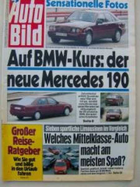 Auto Bild 26/1990 Mercedes 190 W201, BMW 318iS E30