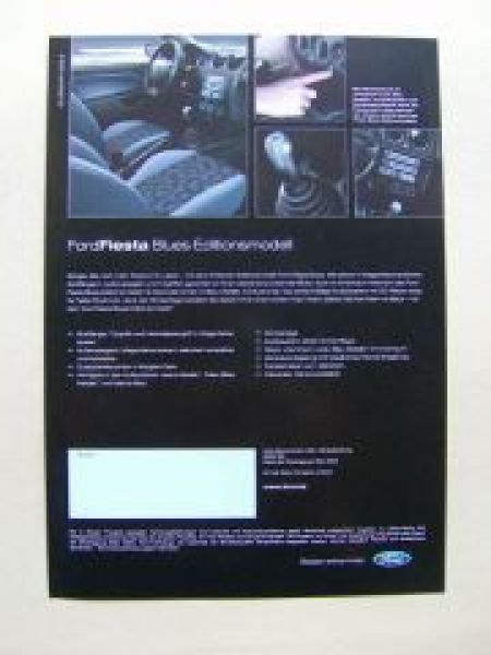Ford Fiesta Blues Editionsmodell März 2005 NEU