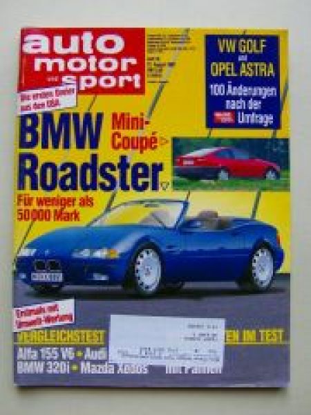 ams 18/1992 BMW 320i E36, Audi 80 2.6E,AX Teen, Chrysler
