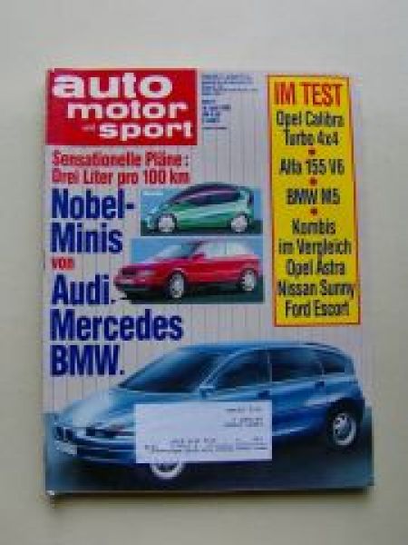 ams 9/1992 BMW M5 E34, Opel Calibra Turbo 4X4,Alfa 155 V6