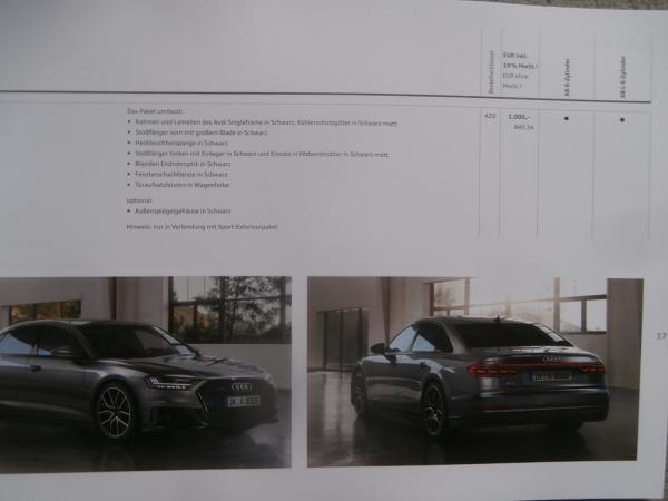 Audi A8 50TDI quattro +L 210kw (Typ 4N) Modelljahr 2019