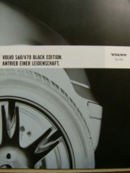 Volvo S60/V70 Black Edition Prospekt September 2003 NEU