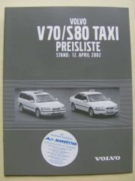 Volvo V70 S80 TAXI 12.April 2002 NEU