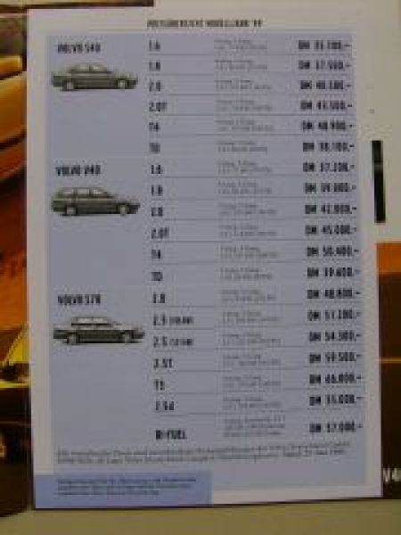 Volvo Modellpalette 1999 S40 V40 S70 V70+AWD C70 Cross Country