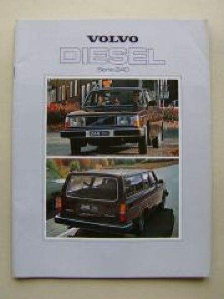 Volvo Serie 240 DIESEL 244GL D6 245GL D6 Prospekt 1979