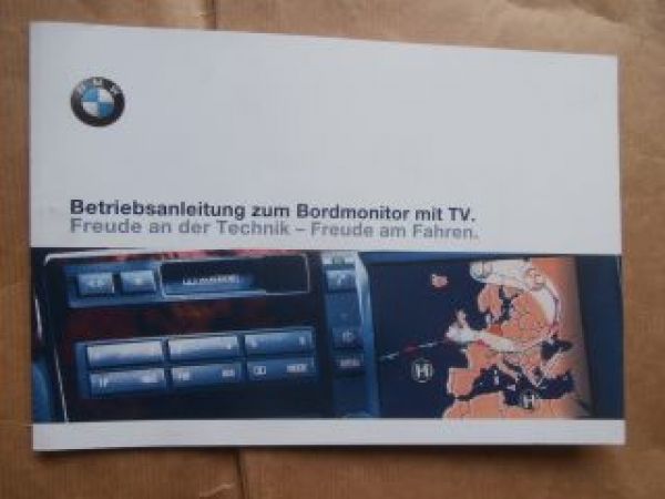 BMW Betriebsanleitung zum Bordmonitor mit TV September 1998