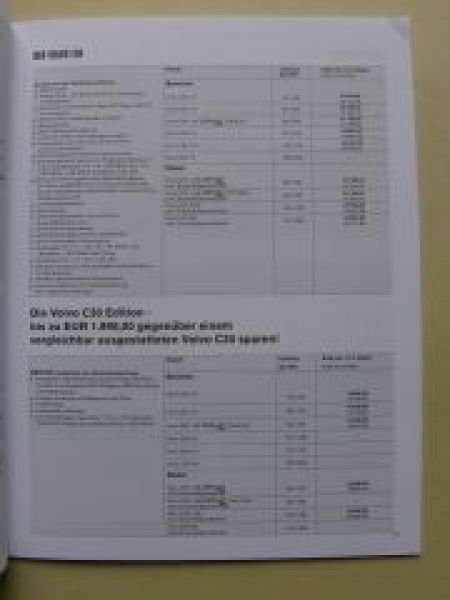 Volvo C30/C30 Edition 1.April 2009 NEU
