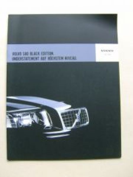 Volvo S80 Black Edition Sonderprospekt Oktober 2004