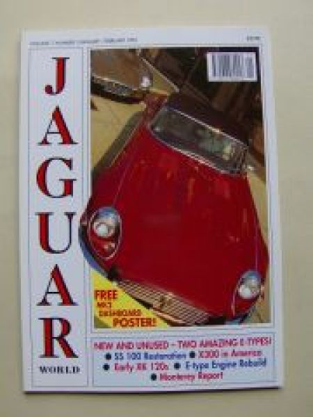 Jaguar World Vo7 No3 1+2/1995 SS100, X300, XK120 +Mk2 Poster