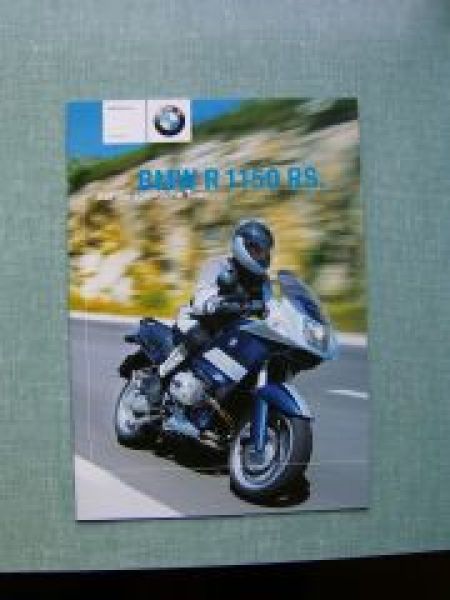 BMW Motorrad Prospekt R 1150 RS 2003 NEU