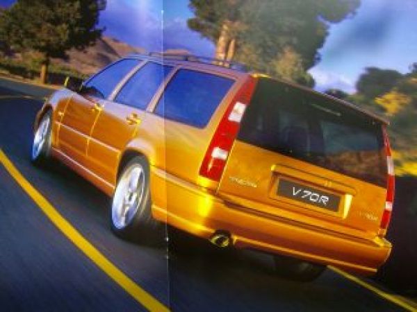 Volvo S70R & V70R Dänemark Prospekt 1998 NEU
